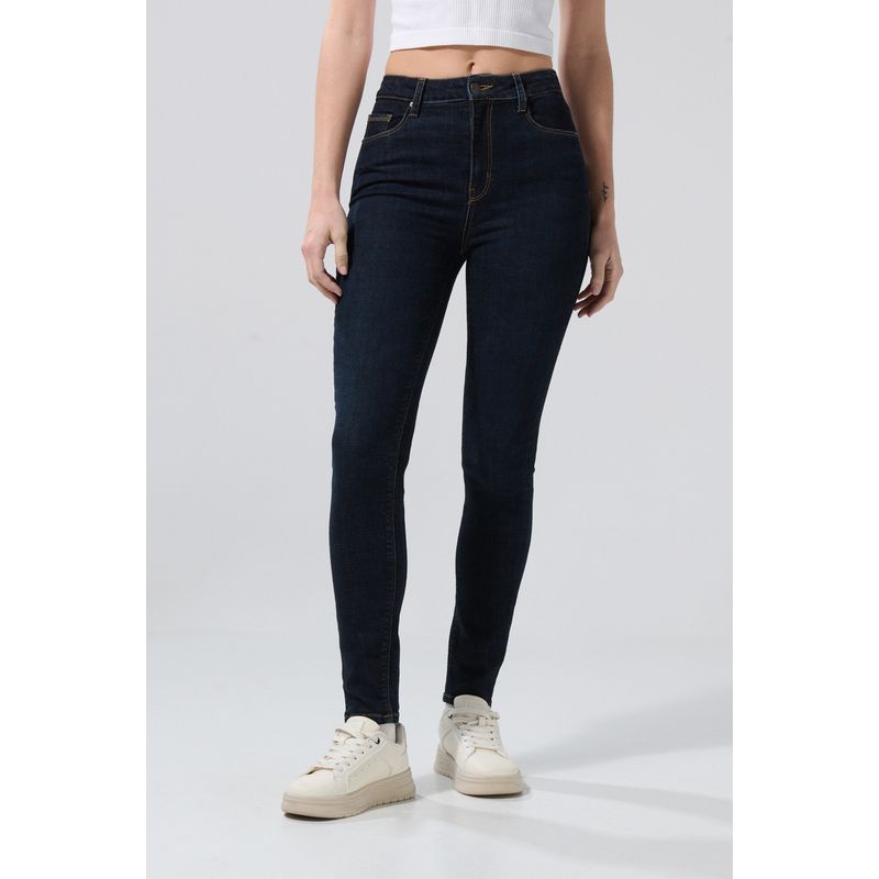 KOAJ - KOAJ Jean tiro súper alto jegging azul intenso con ajuste ce