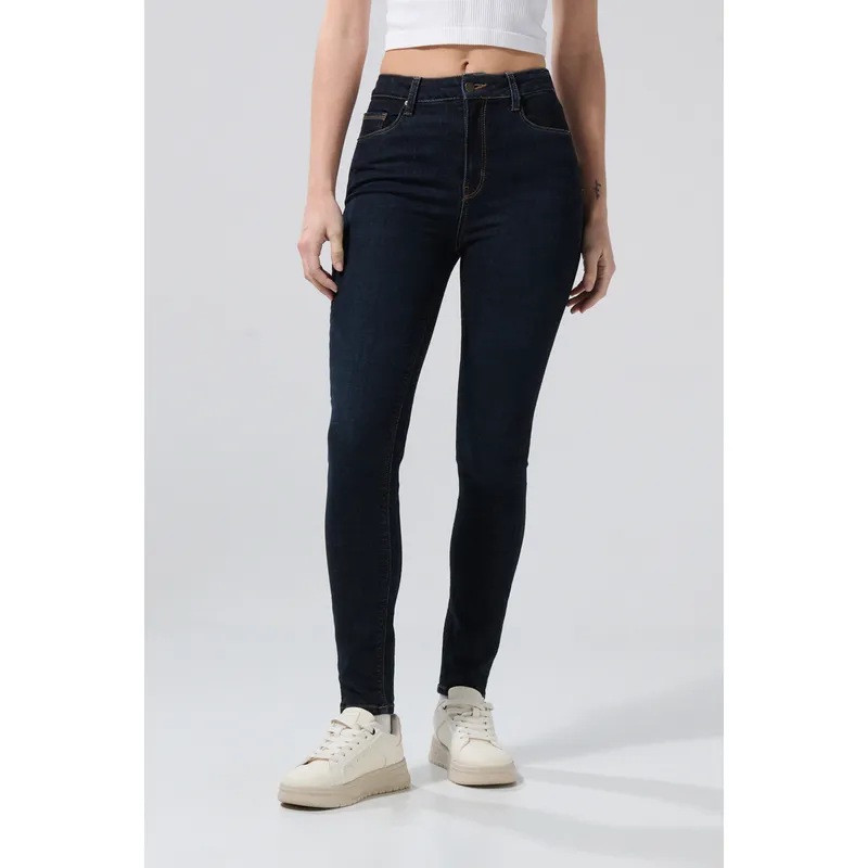 KOAJ - KOAJ Jean tiro súper alto jegging azul intenso con ajuste ce