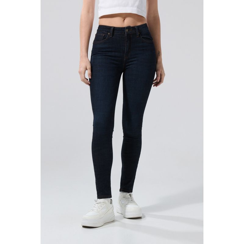 KOAJ - KOAJ Jean azul intenso push up tiro alto con pinzas posterio