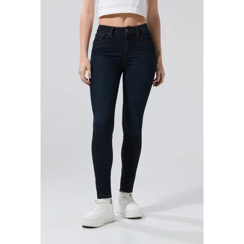 KOAJ - KOAJ Jean azul intenso push up tiro alto con pinzas posterio