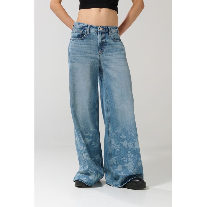 KOAJ - KOAJ Jean palazzo azul claro con bota ancha y tiro medio