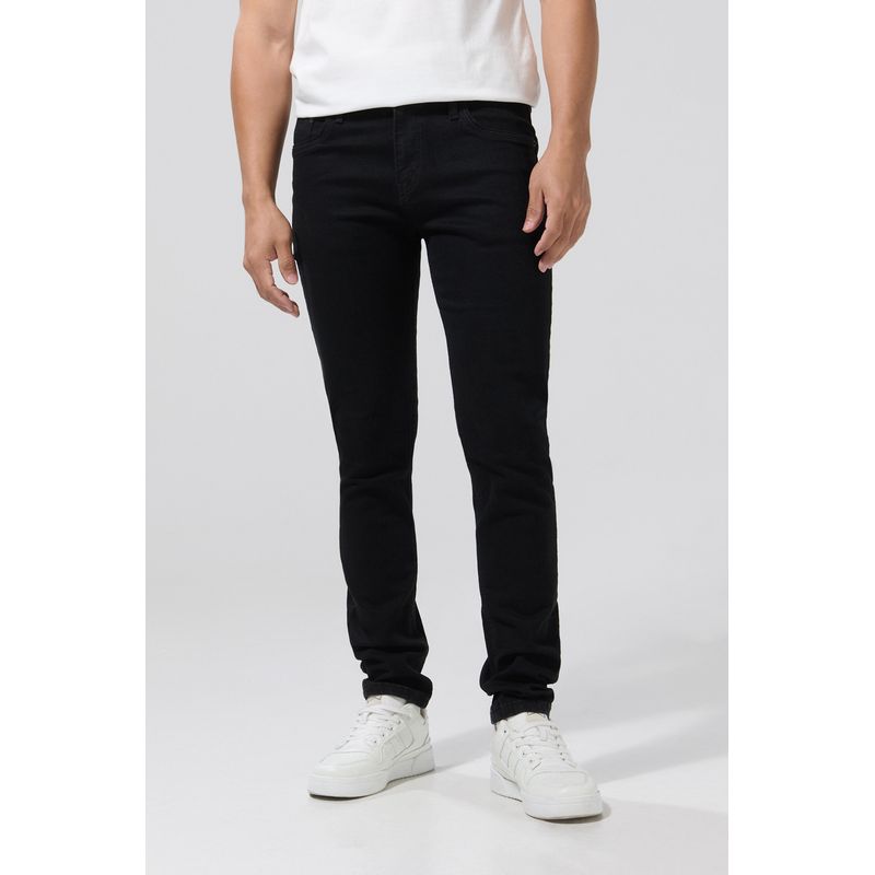 KOAJ - KOAJ Jean skinny ceñido negro con tiro bajo y bolsillos