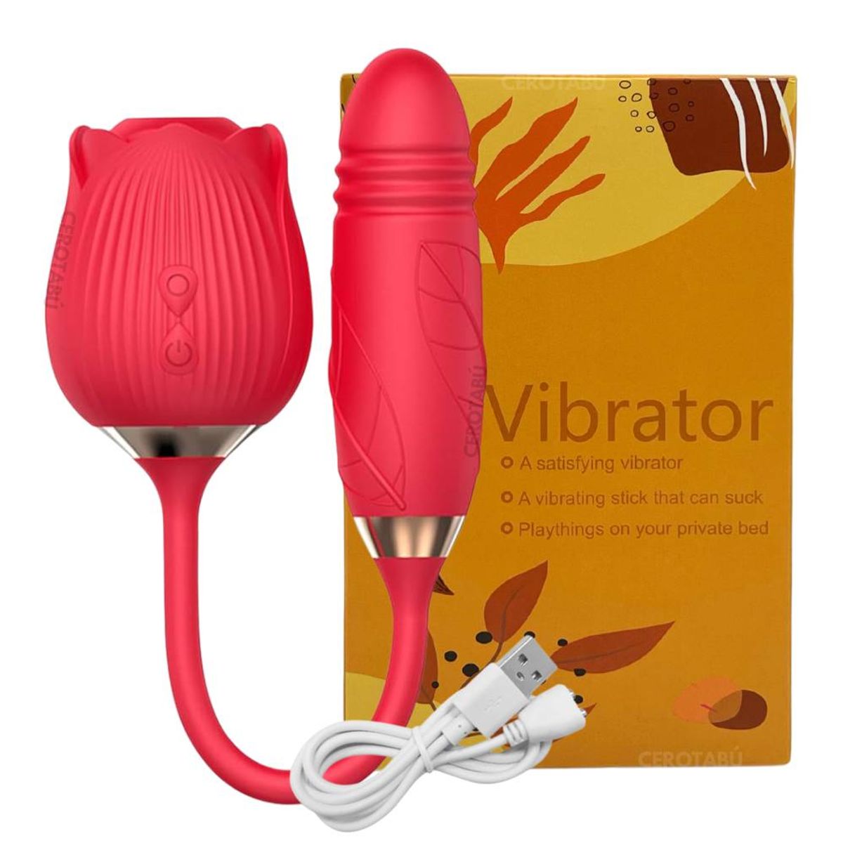 GENERICO - Vibrador Rosa Consolador Punto G Y Clítoris Juguete Sexual