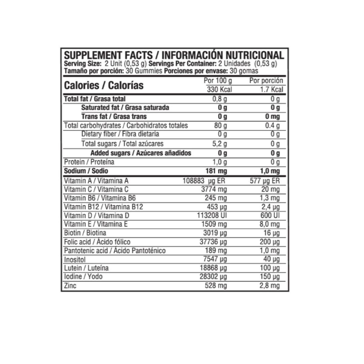 HEALTHY AMERICA - SUPLEMENTO MULTIVITAMINICO X 60 GOMITAS/ VITATON KIDS