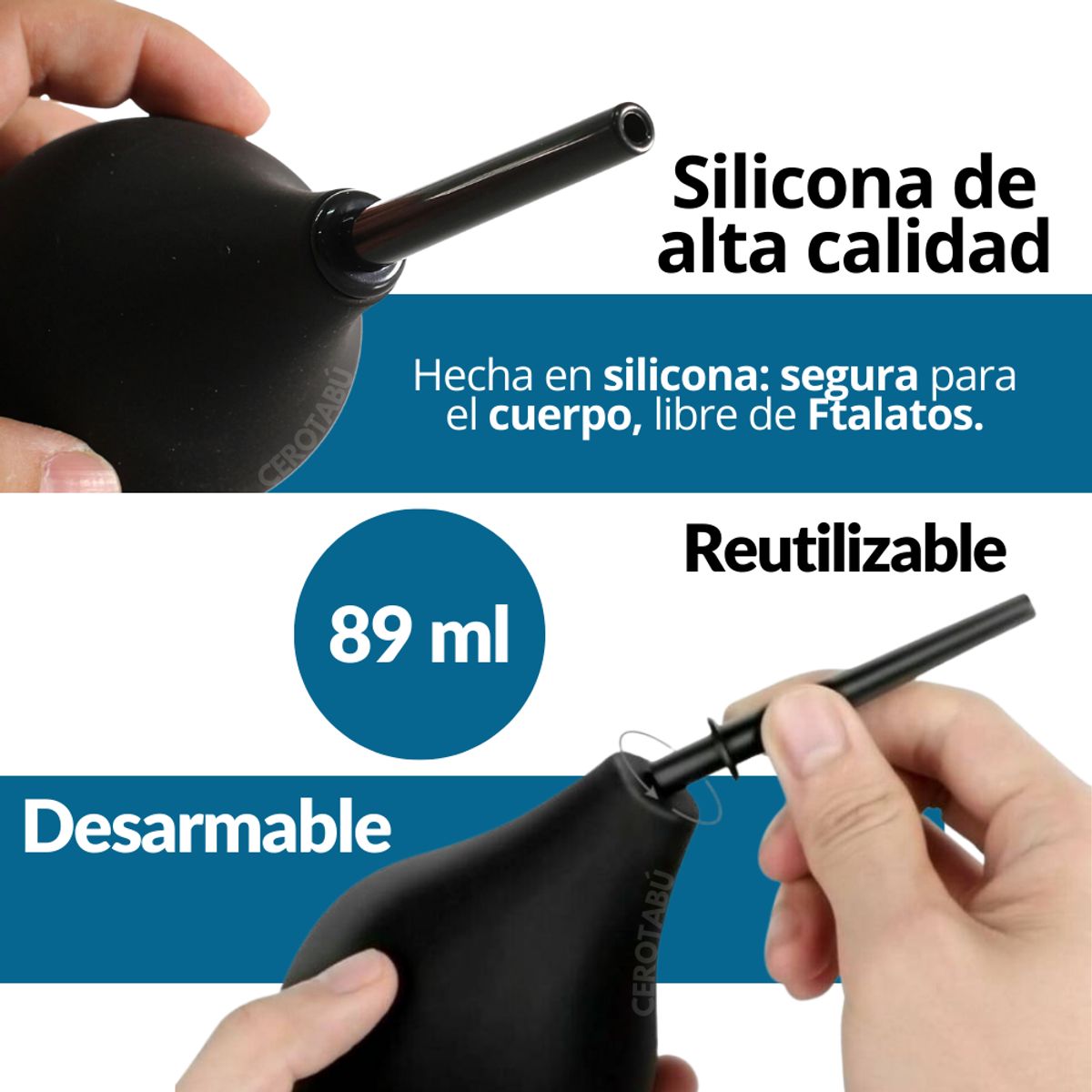 GENERICO - Ducha Anal y Vaginal Enema Lavado Talla S x89 mL