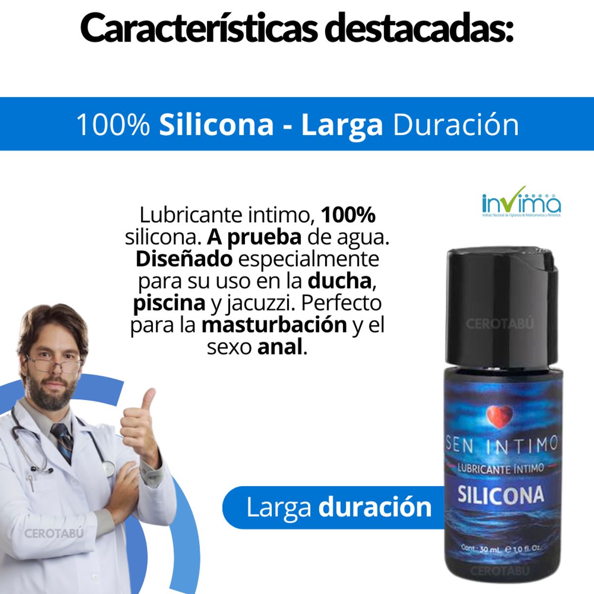 SEN INTIMO - Lubricante Intimo En Silicona Sen Intimo x30 ML