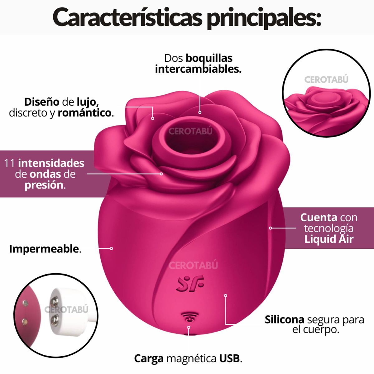 SATISFYER - Satisfyer Succionador Clítoris Vibrador Modern Blossom