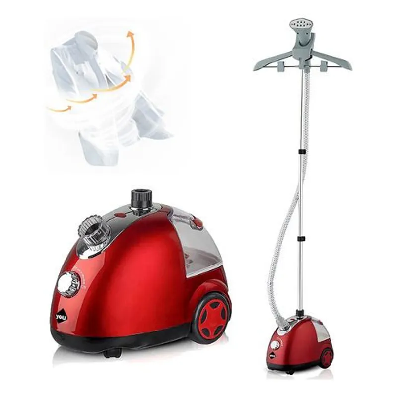 SOKANY - Plancha Vertical Vapor Sokany 1800W Elimina Arruga Con Ruedas Placa XL