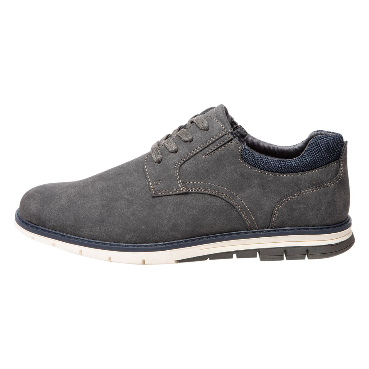 COMFORT PLUS - Zapatos Casuales Fortis Tipo Oxford Para Hombre Gris Oscuro Comfort Plus 199344