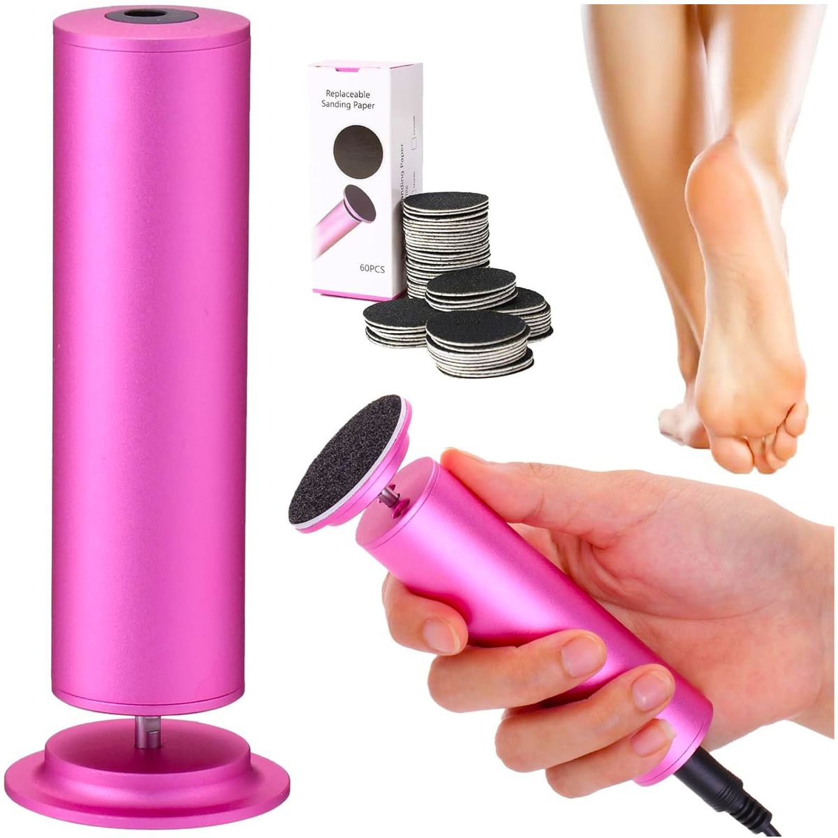 ONE PIXEL - Removedor De Callos Limpiador De Pies Eléctrico Discos Repuesto