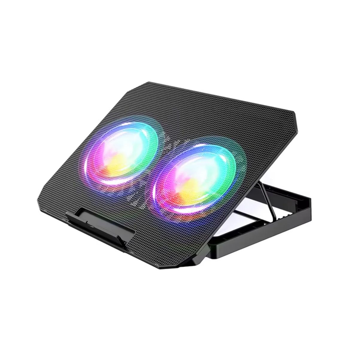 J&R - Base Soporte Refrigerante Portatil 2 Fans Gamer Rgb Jyr 020