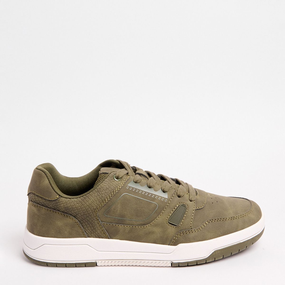 KOAJ - KOAJ Tenis casuales verdes oscuros con perforaciones Hombre