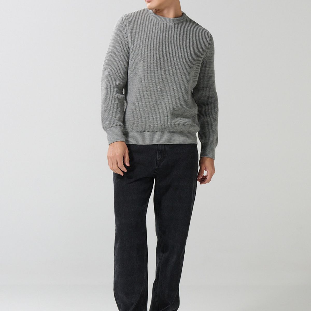 KOAJ - KOAJ Suéter multicolor cuello redondo tejido punto perlado Hombre