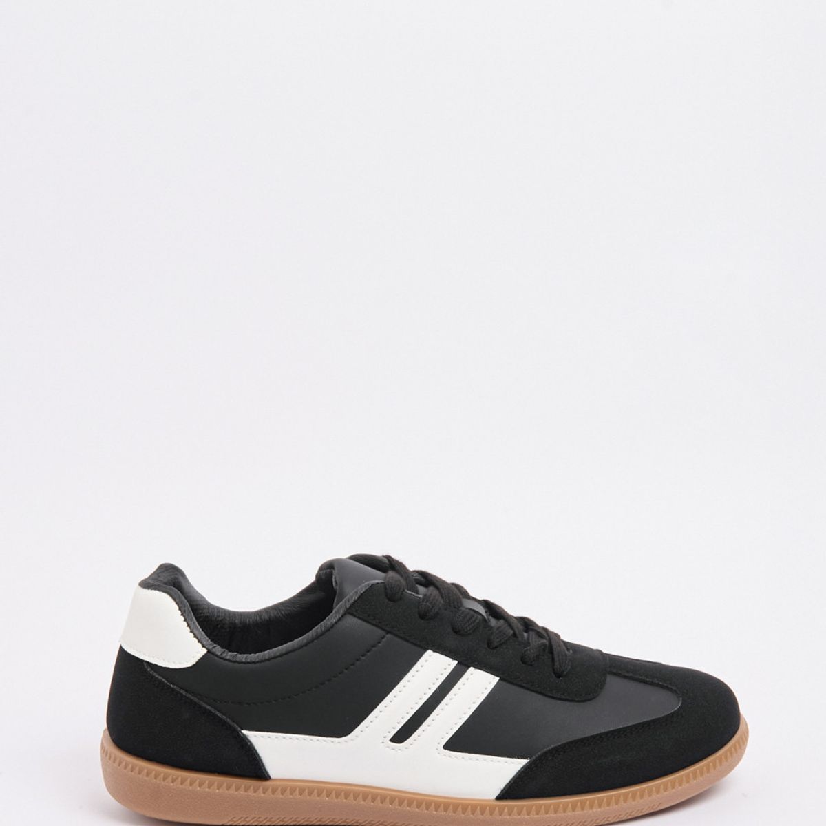 KOAJ - KOAJ Tenis negros casuales con contrastes blancos y suelas p Hombre