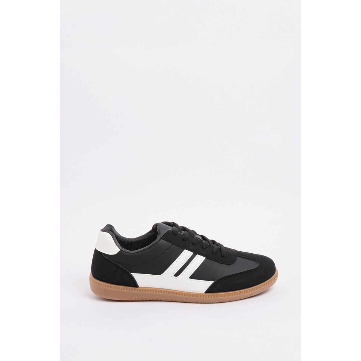 KOAJ - KOAJ Tenis negros casuales con contrastes blancos y suelas p Hombre
