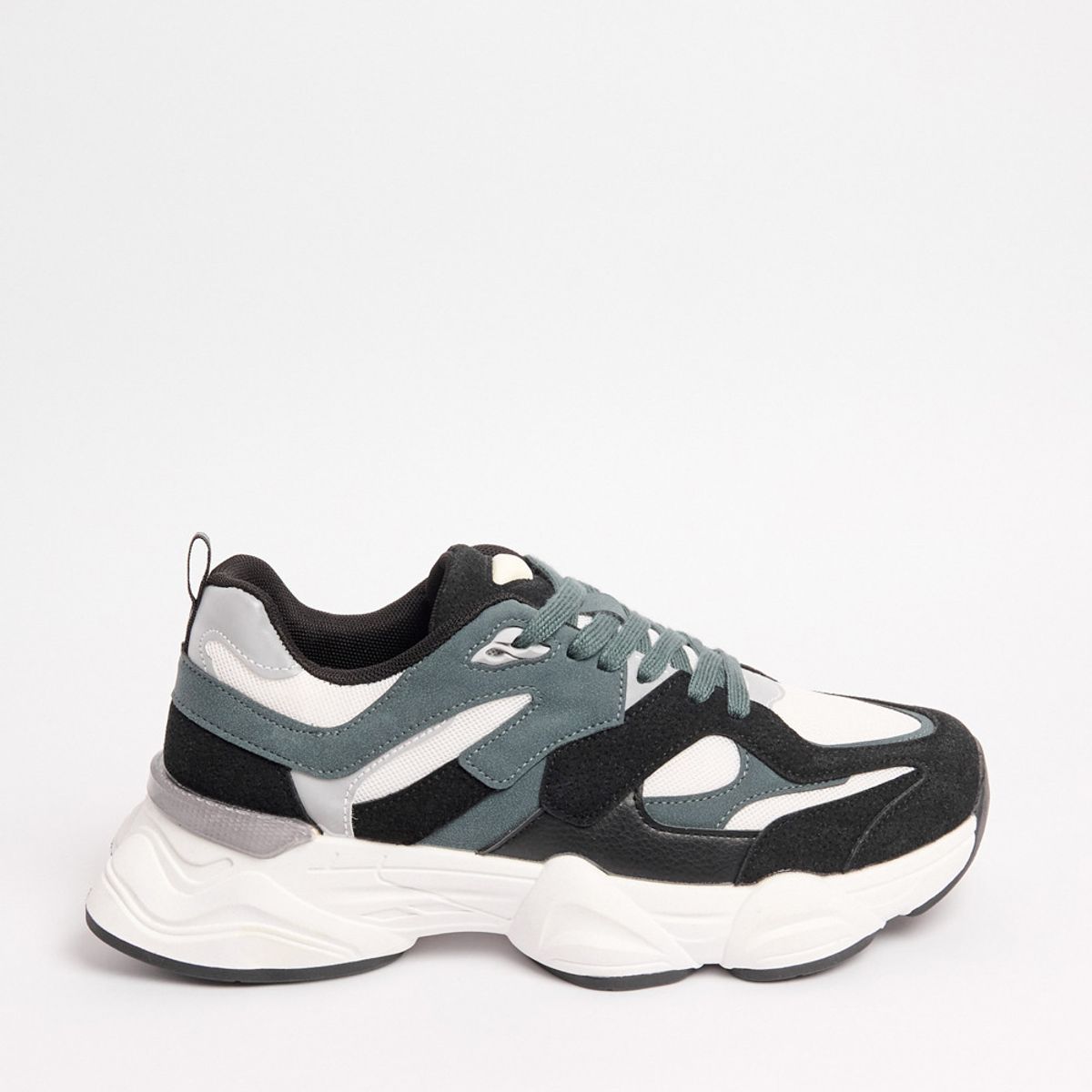 KOAJ - KOAJ Tenis verdes oscuros de plataforma con cortes en contra Hombre