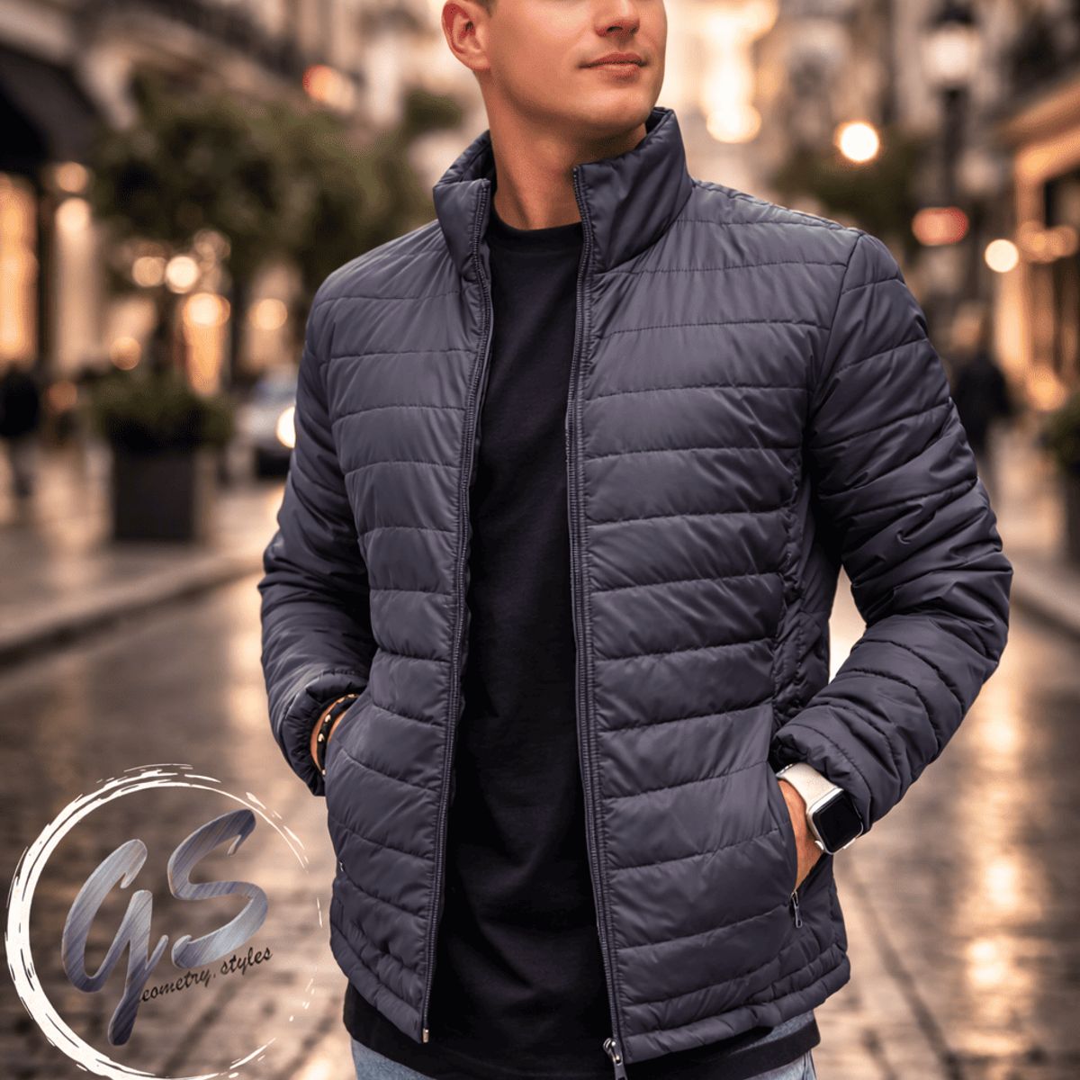 GENERICO - Chaqueta Hombre Invierno Acolchada Impermeable colores varios