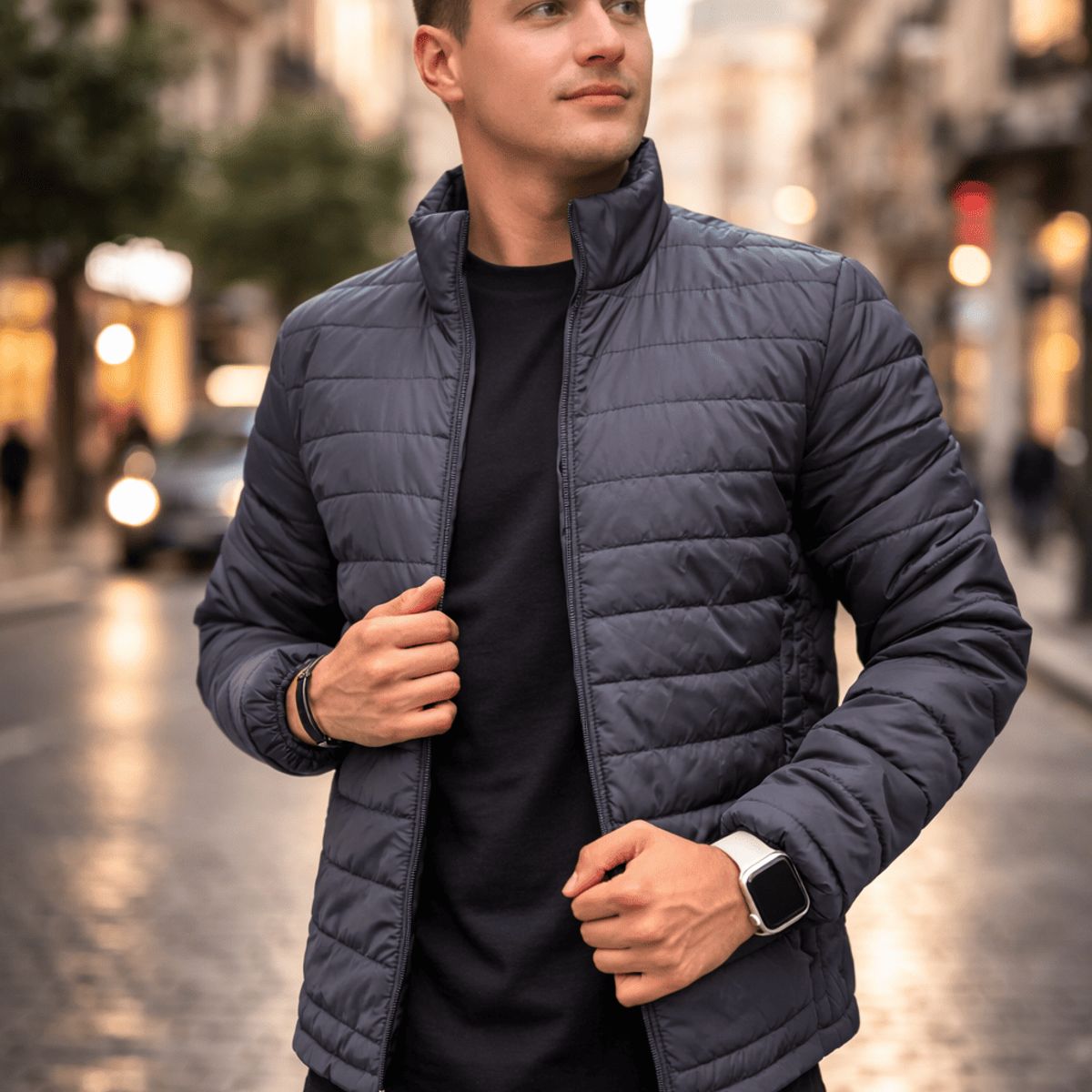 GENERICO - Chaqueta Hombre Invierno Acolchada Impermeable colores varios