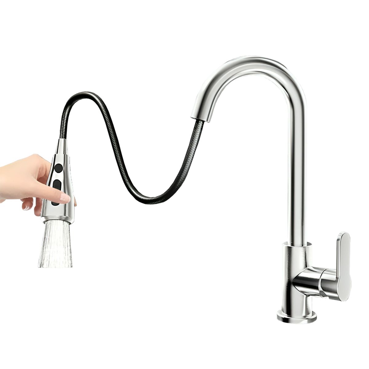 ECOTRADE FILTERS - Grifo Cocina Monomando con Rociador Extensible Giro 360°