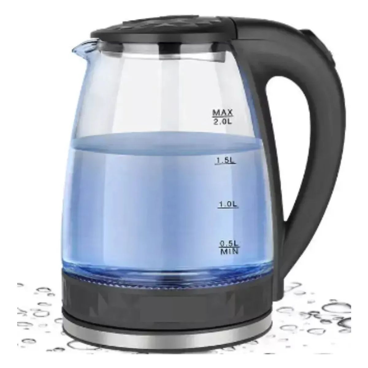 GENERICO - Jarra Hervidor Electrico Agua Tetera Cafetera Transparente