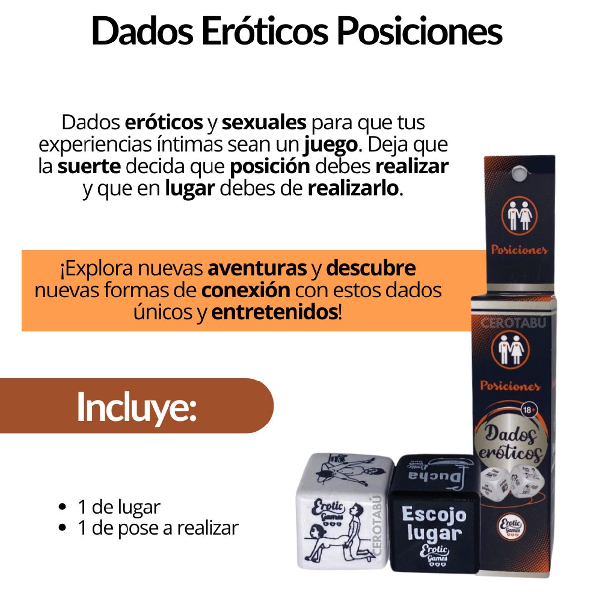 GENERICO - Dados Eroticos Posiciones Sexuales Juego Parejas Adultos Hetero