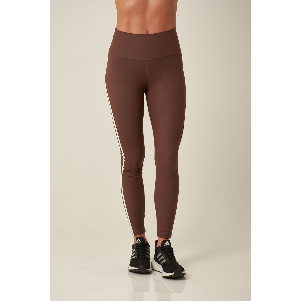 BELIFE - Leggings tiro alto café  para mujer