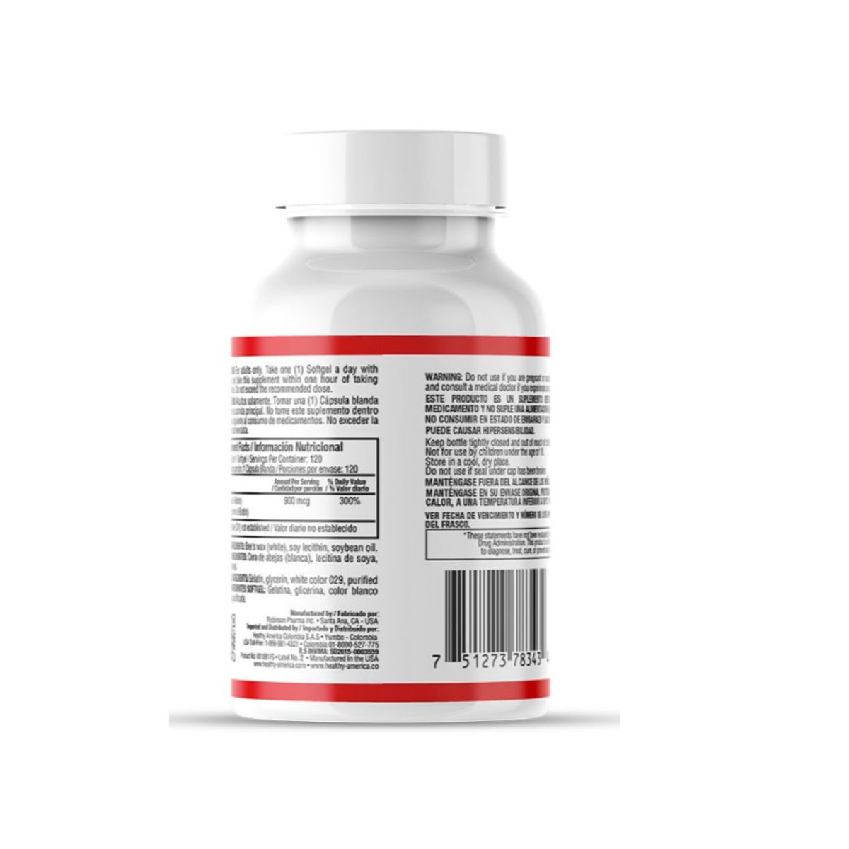 HEALTHY AMERICA - SUPLEMENTO BIOTINA X 120 SOFTGELS.