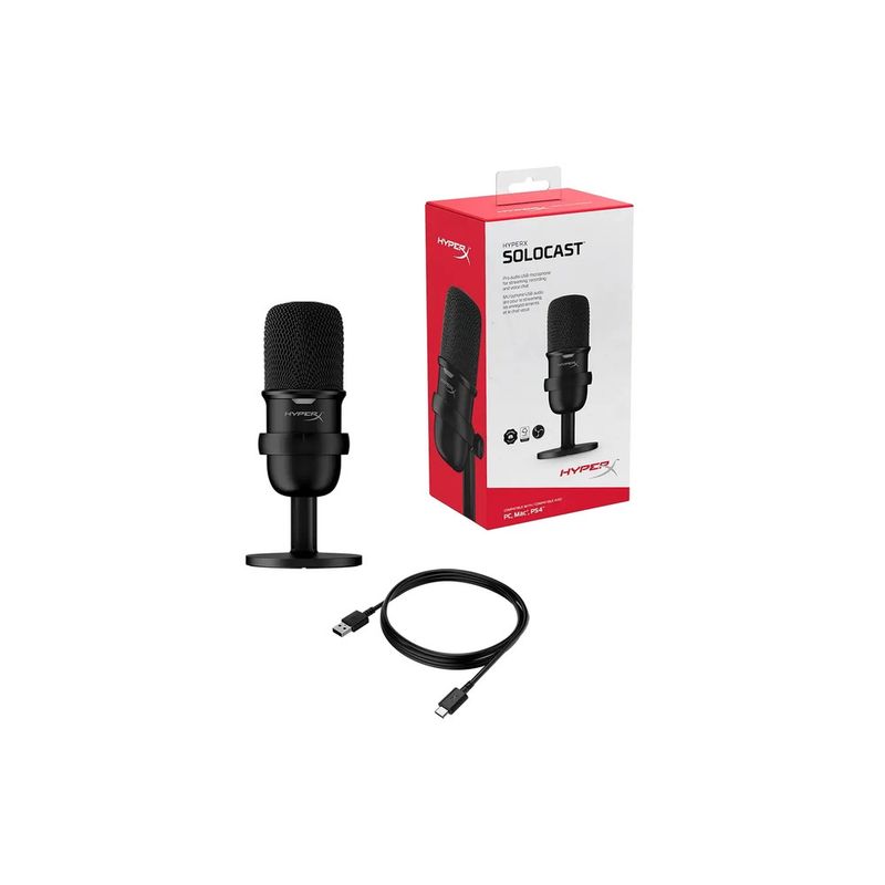 HYPERX - Micrófono HYPERX Alámbrico Solocast USB Negro