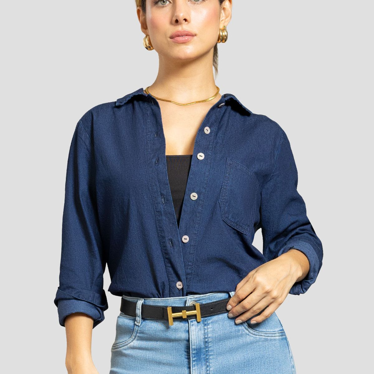 MARKETING PERSONAL - Camisa Mujer Azul Mp 111861