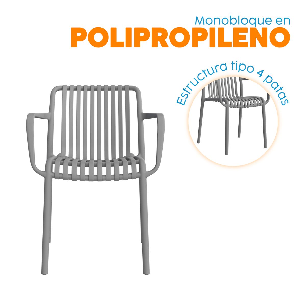 BONNO - SILLA AUXILIAR FIJA NARD GRIS + UV CB BONNO