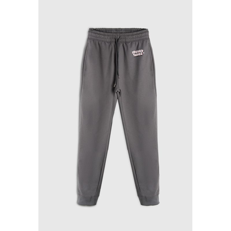 KOAJ - KOAJ Pantalón jogger gris intenso con diseño de Looney Tunes