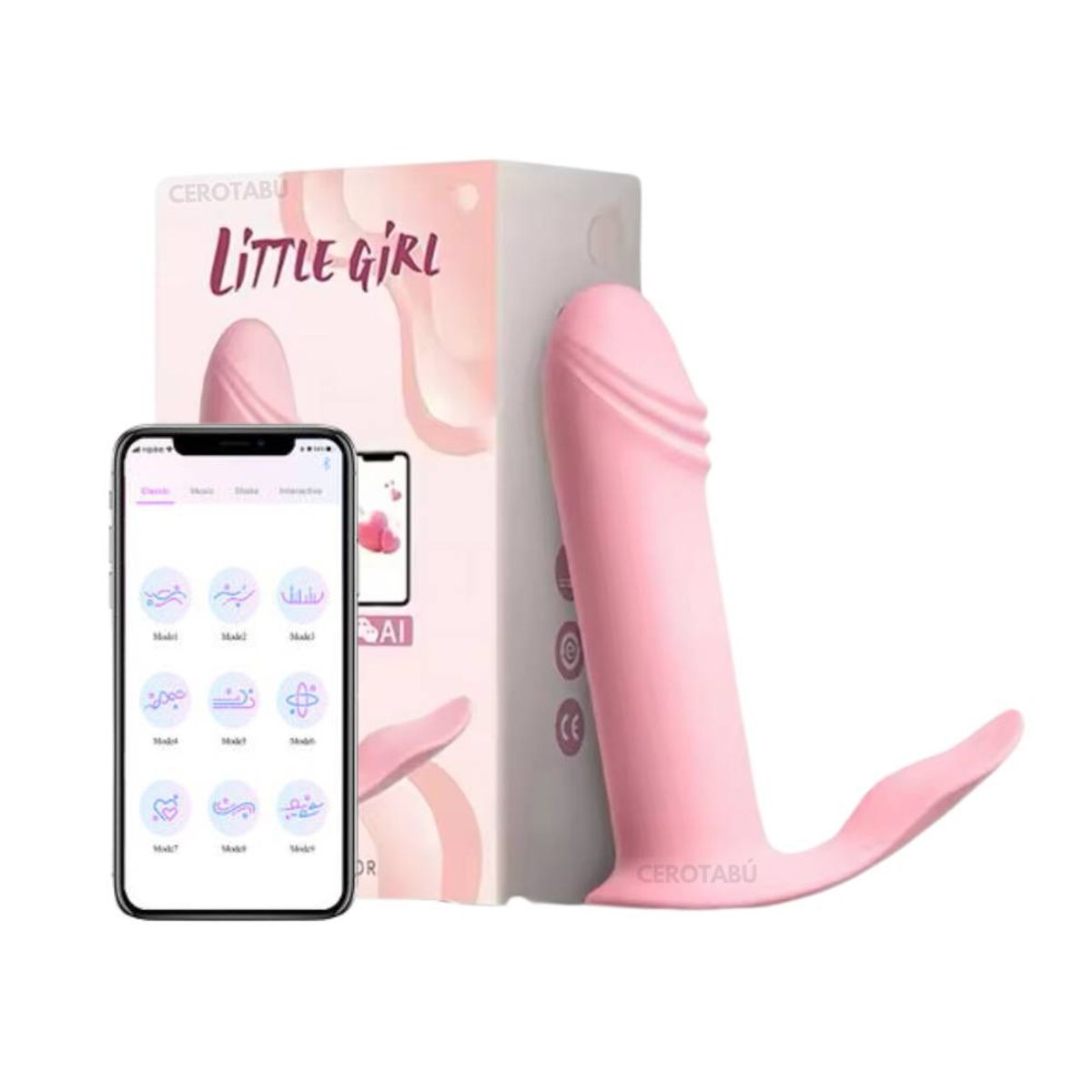 DISTRISEX - Vibrador Doble Estimulación Clítoris Punto G App Juguete Sexual