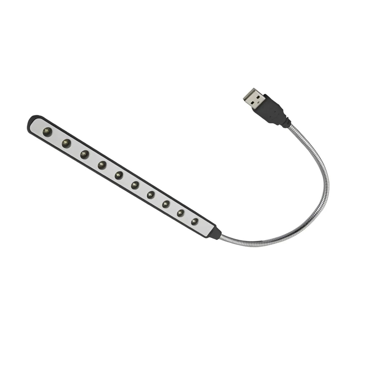 GENERICO - Lampara Led Tira 10 Leds Usb Para Lectura Noche Portatil Pc