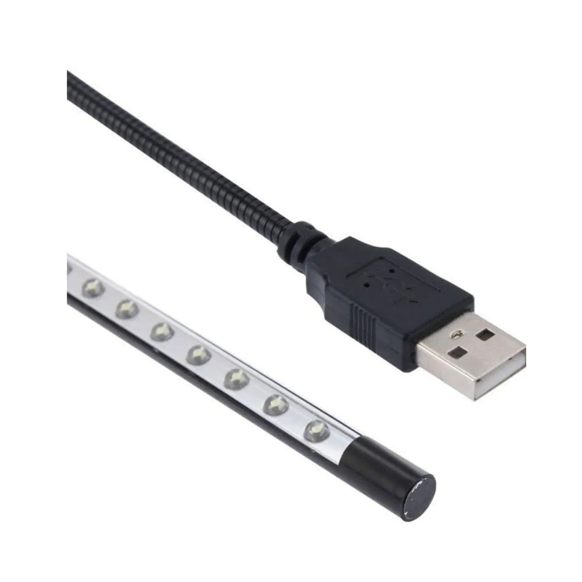 GENERICO - Lampara Led Tira 10 Leds Usb Para Lectura Noche Portatil Pc