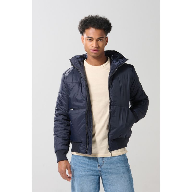 KOAJ - KOAJ Chaqueta unicolor acolchada con capota y bolsillo cangu Hombre