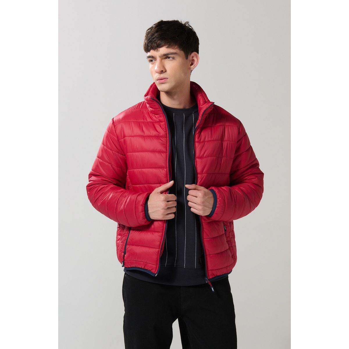 KOAJ - KOAJ Chaqueta unicolor acolchada con cremallera y cuello al Hombre