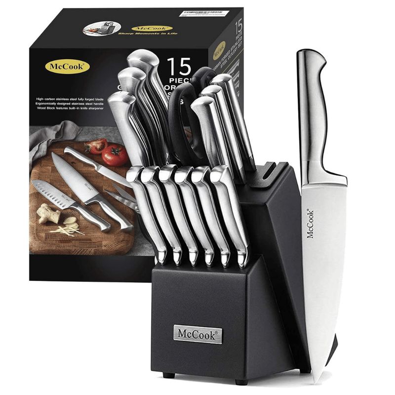 GEF - Cuchillos De Cocina Profesional Acero Inoxidable Afilador