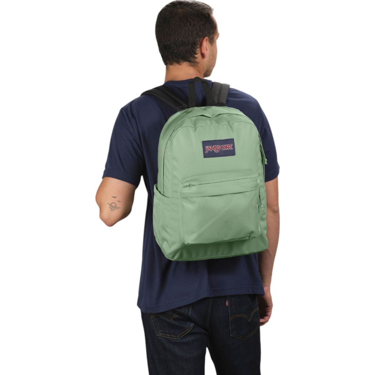 JANSPORT - Morral Jansport Superbreak Plus Hombre-Verde/Negro