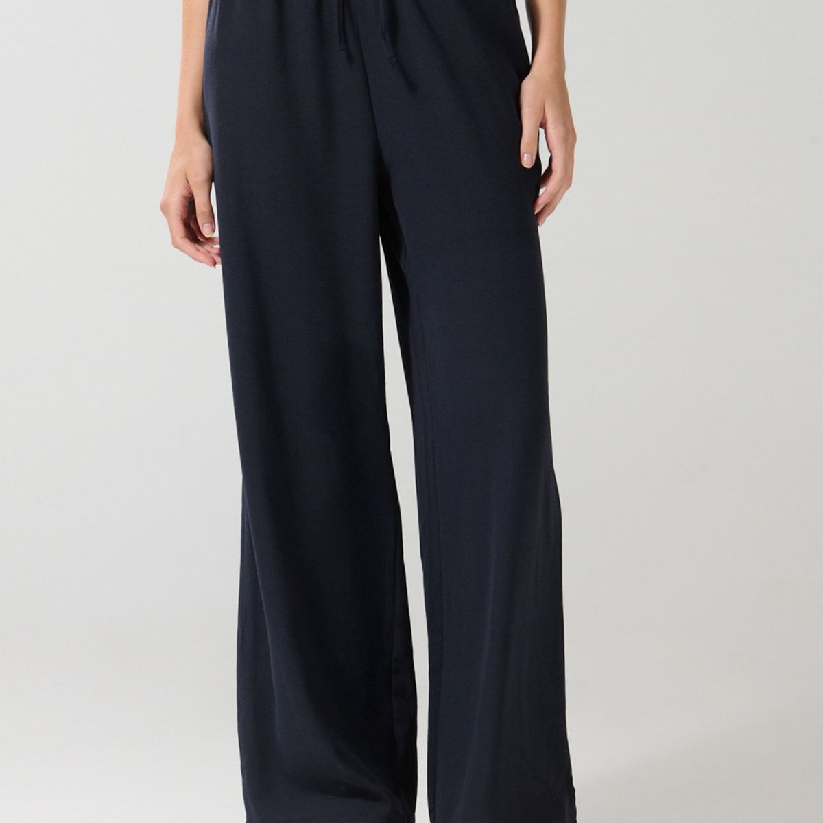 KOAJ - KOAJ Pantalón palazzo azul intenso tiro alto con bota ancha