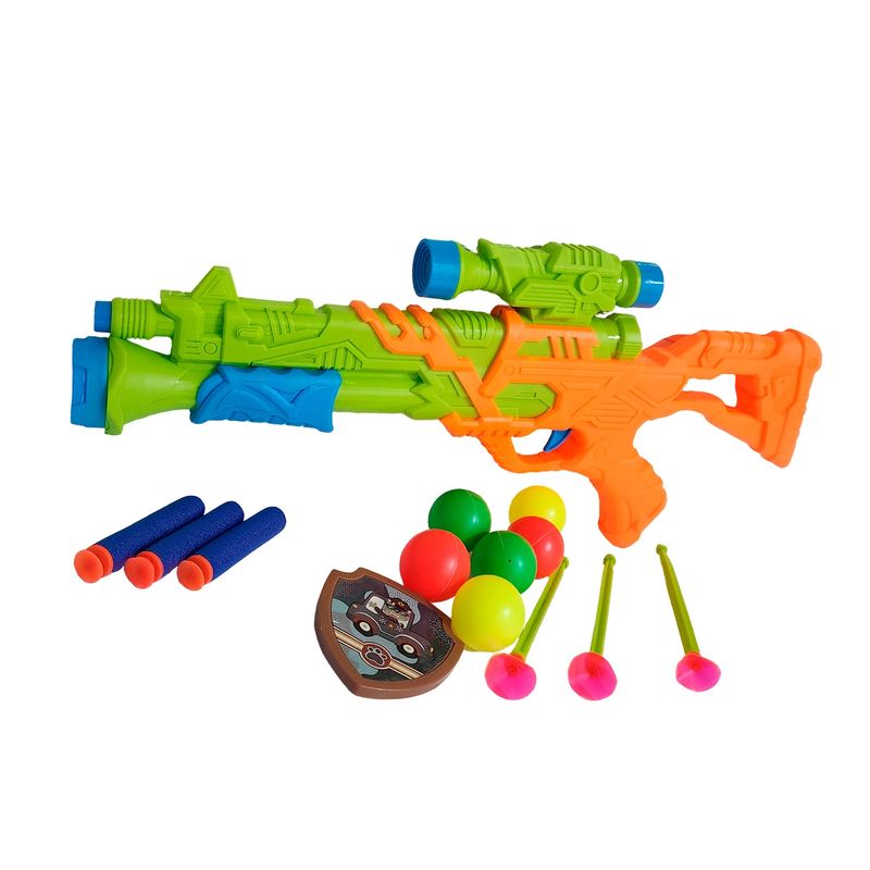 GENERICO - Pistola Lanza Dardos Nerf Pelotas Y Flechas Ventosa Juguete