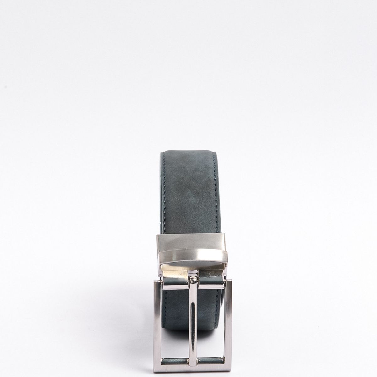 KOAJ - KOAJ Cinturón reversible azul intenso con hebilla metálica Hombre