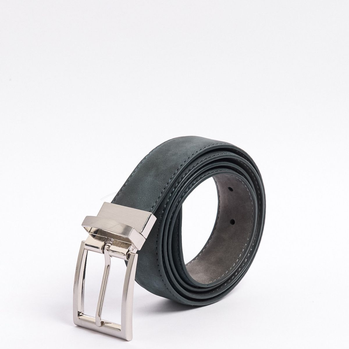 KOAJ - KOAJ Cinturón reversible azul intenso con hebilla metálica Hombre