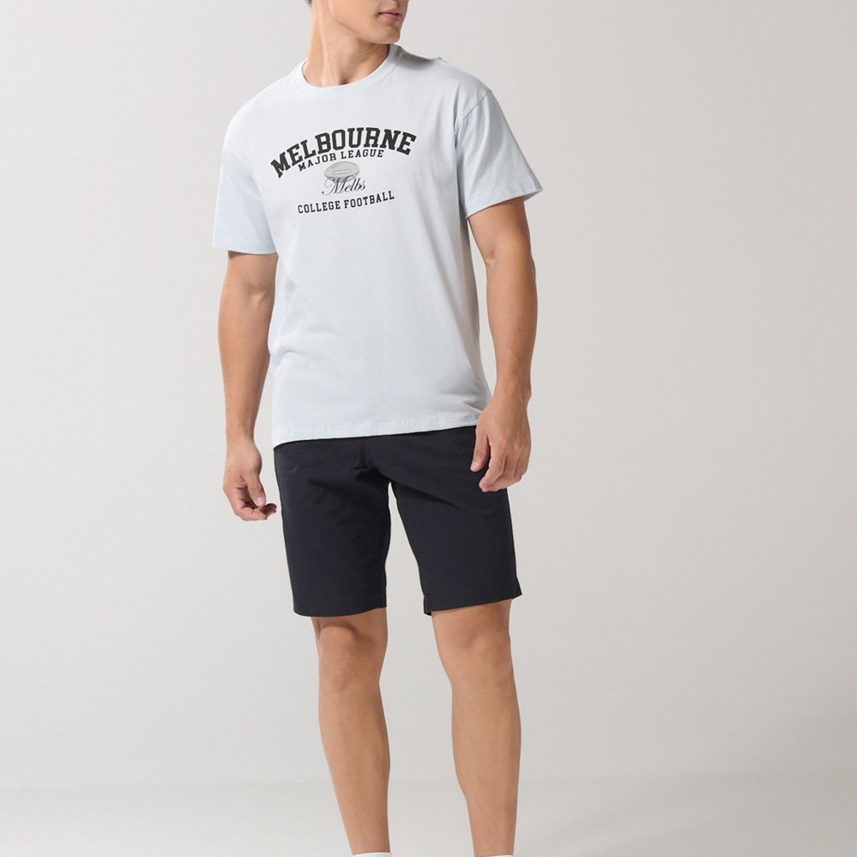 KOAJ - KOAJ Bermuda unicolor en dril ajustada con tiro bajo y bols Hombre