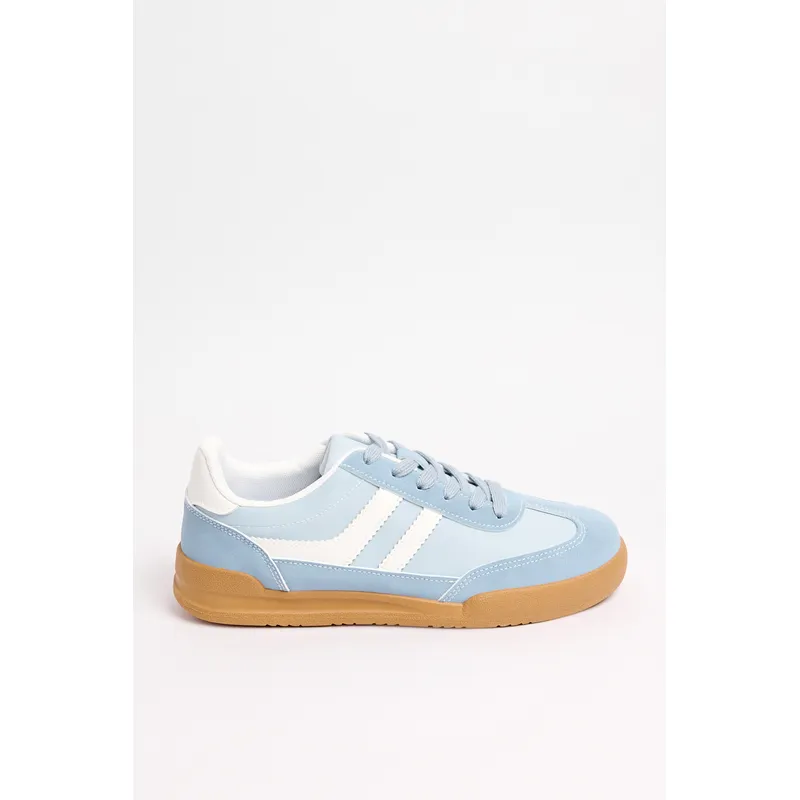 KOAJ - KOAJ Tenis estilo urbano, negro y blanco con piezas en contr Mujer