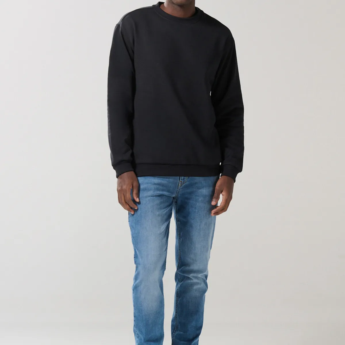 KOAJ - KOAJ Buzo perchado unicolor con cuello redondo y hombro roda Hombre