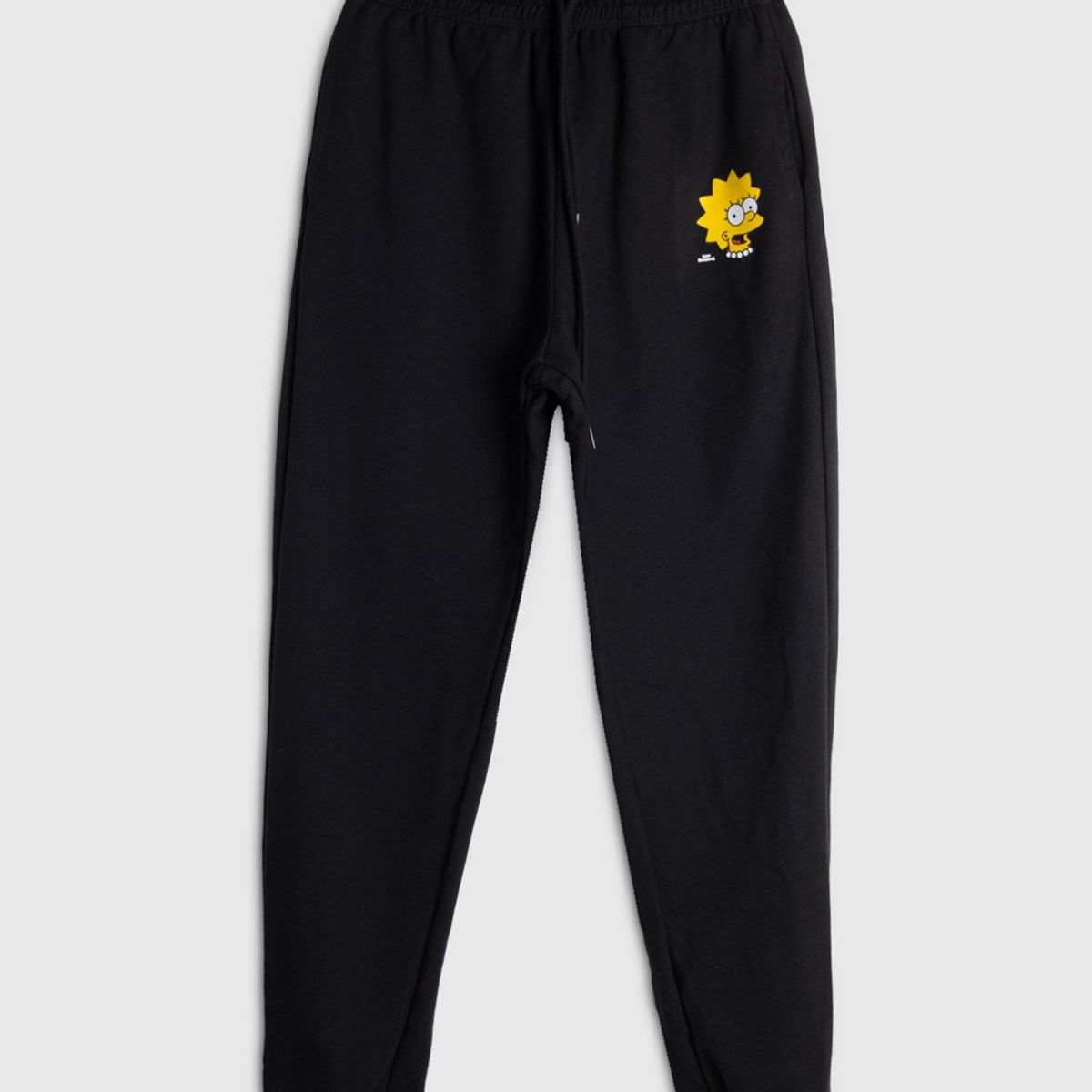KOAJ - KOAJ Pantalón jogger negro con estampado de Los Simpson