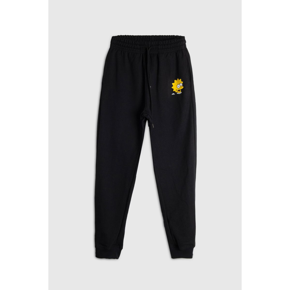 KOAJ - KOAJ Pantalón jogger negro con estampado de Los Simpson