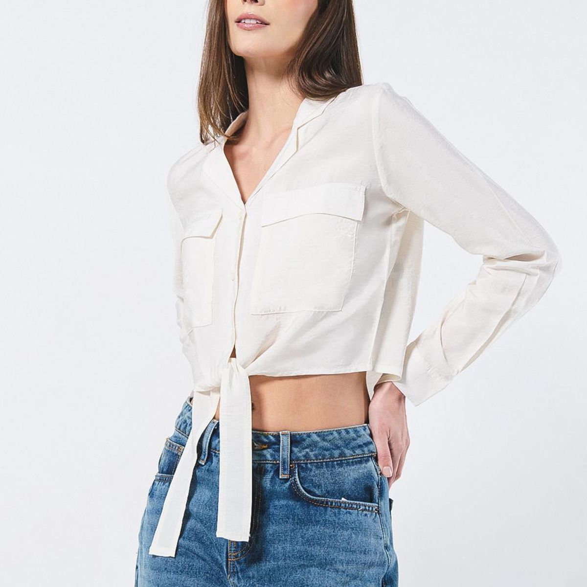 KOAJ - KOAJ CUELLO CAMISERO CROP Mujer