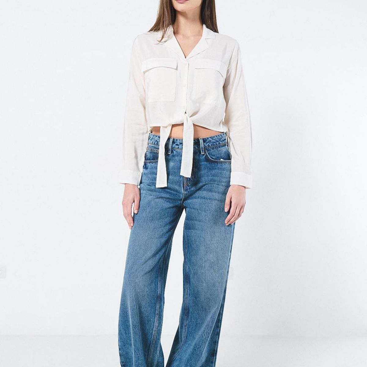 KOAJ - KOAJ CUELLO CAMISERO CROP Mujer