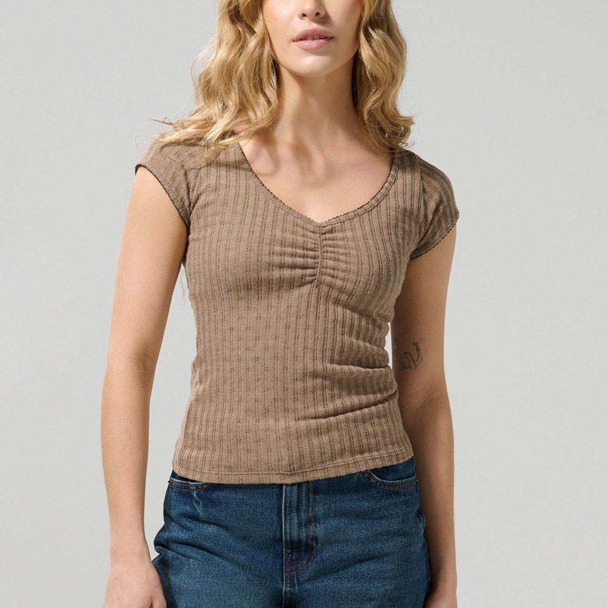 KOAJ - KOAJ blusa femenina manga ranglan cuello bandeja Mujer